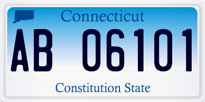 CT license plate AB06101
