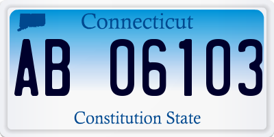 CT license plate AB06103