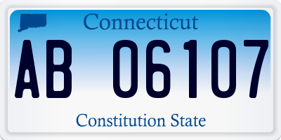 CT license plate AB06107