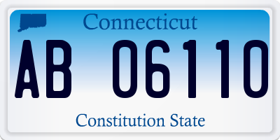 CT license plate AB06110