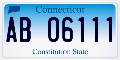 CT license plate AB06111