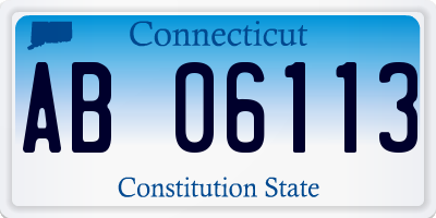 CT license plate AB06113