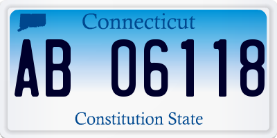 CT license plate AB06118