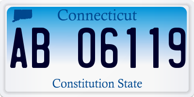 CT license plate AB06119