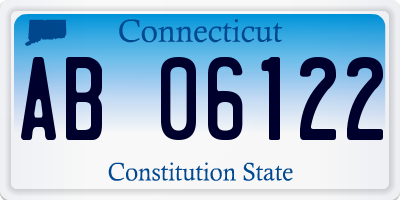 CT license plate AB06122