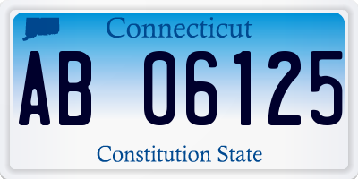 CT license plate AB06125