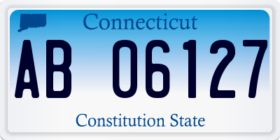 CT license plate AB06127