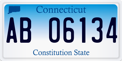 CT license plate AB06134