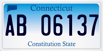 CT license plate AB06137