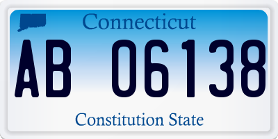 CT license plate AB06138