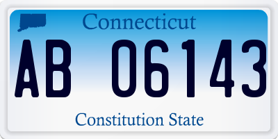 CT license plate AB06143