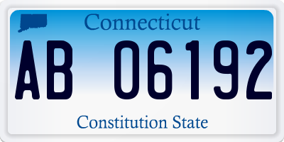 CT license plate AB06192