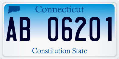 CT license plate AB06201