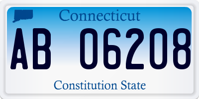 CT license plate AB06208