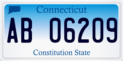 CT license plate AB06209