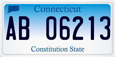 CT license plate AB06213