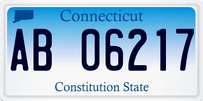 CT license plate AB06217