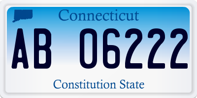 CT license plate AB06222