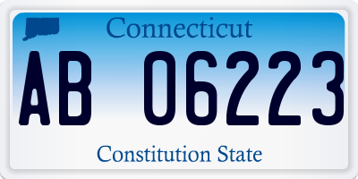 CT license plate AB06223