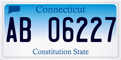 CT license plate AB06227