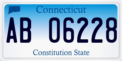 CT license plate AB06228