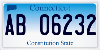 CT license plate AB06232
