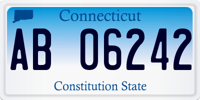 CT license plate AB06242