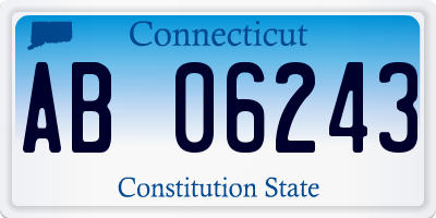 CT license plate AB06243
