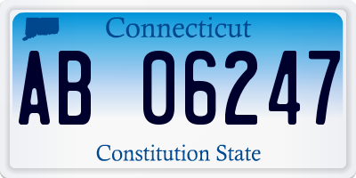 CT license plate AB06247