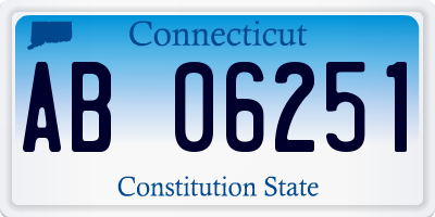 CT license plate AB06251