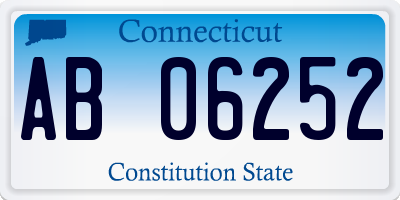 CT license plate AB06252