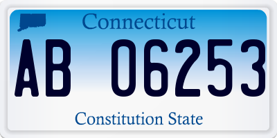 CT license plate AB06253