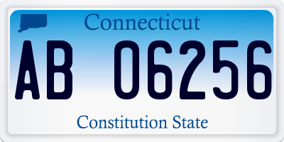 CT license plate AB06256