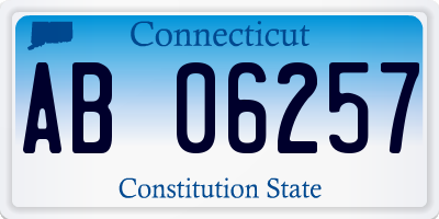 CT license plate AB06257