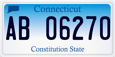 CT license plate AB06270