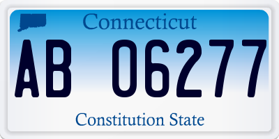 CT license plate AB06277