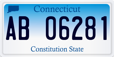CT license plate AB06281