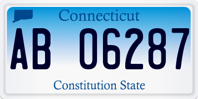 CT license plate AB06287