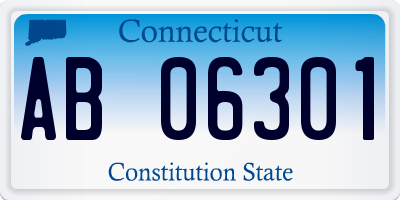 CT license plate AB06301