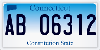 CT license plate AB06312
