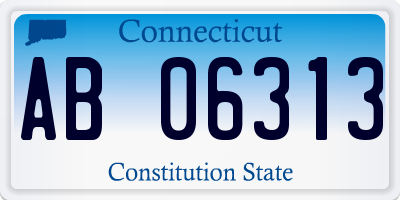 CT license plate AB06313