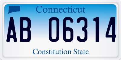 CT license plate AB06314