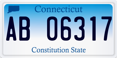 CT license plate AB06317