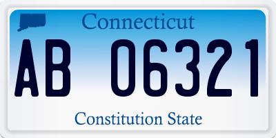 CT license plate AB06321