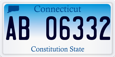 CT license plate AB06332
