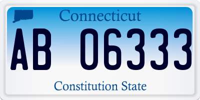 CT license plate AB06333