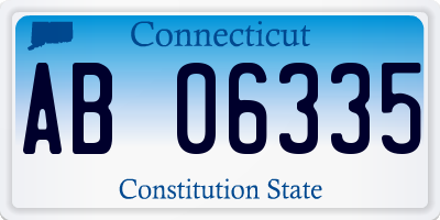 CT license plate AB06335