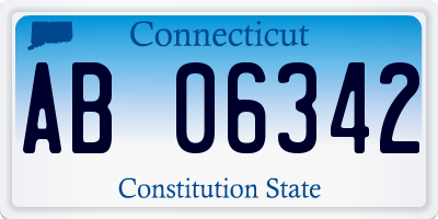 CT license plate AB06342