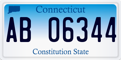 CT license plate AB06344