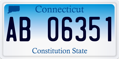 CT license plate AB06351